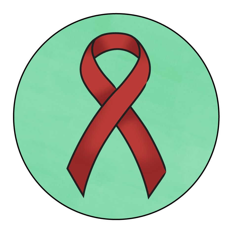 The red HIV ribbon